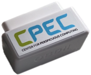 An OBD adapter showing the CPEC logo
